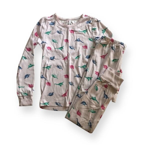 Janie and Jack pink dinosaur pajamas - Picture 1 of 5